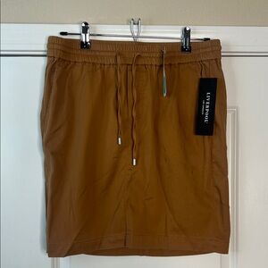 Liverpool Camel Drawstring Skirt